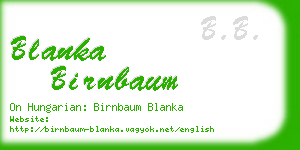 blanka birnbaum business card